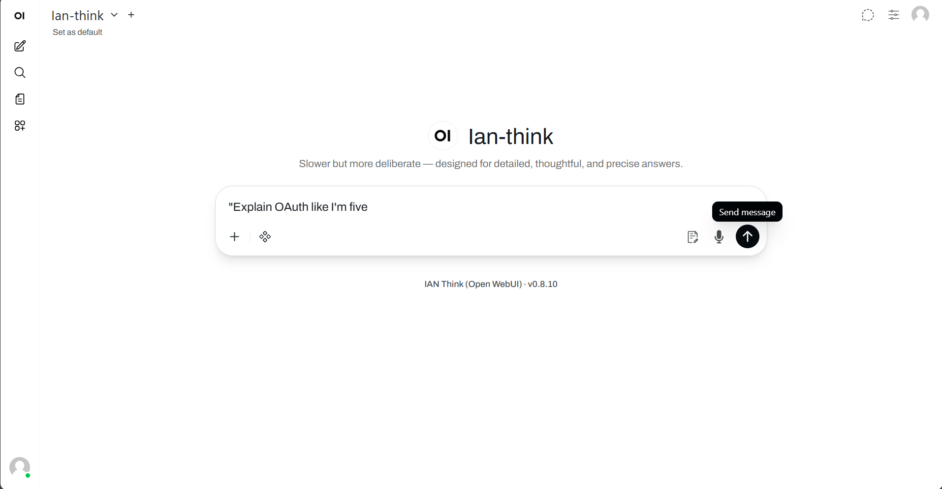 chat interface